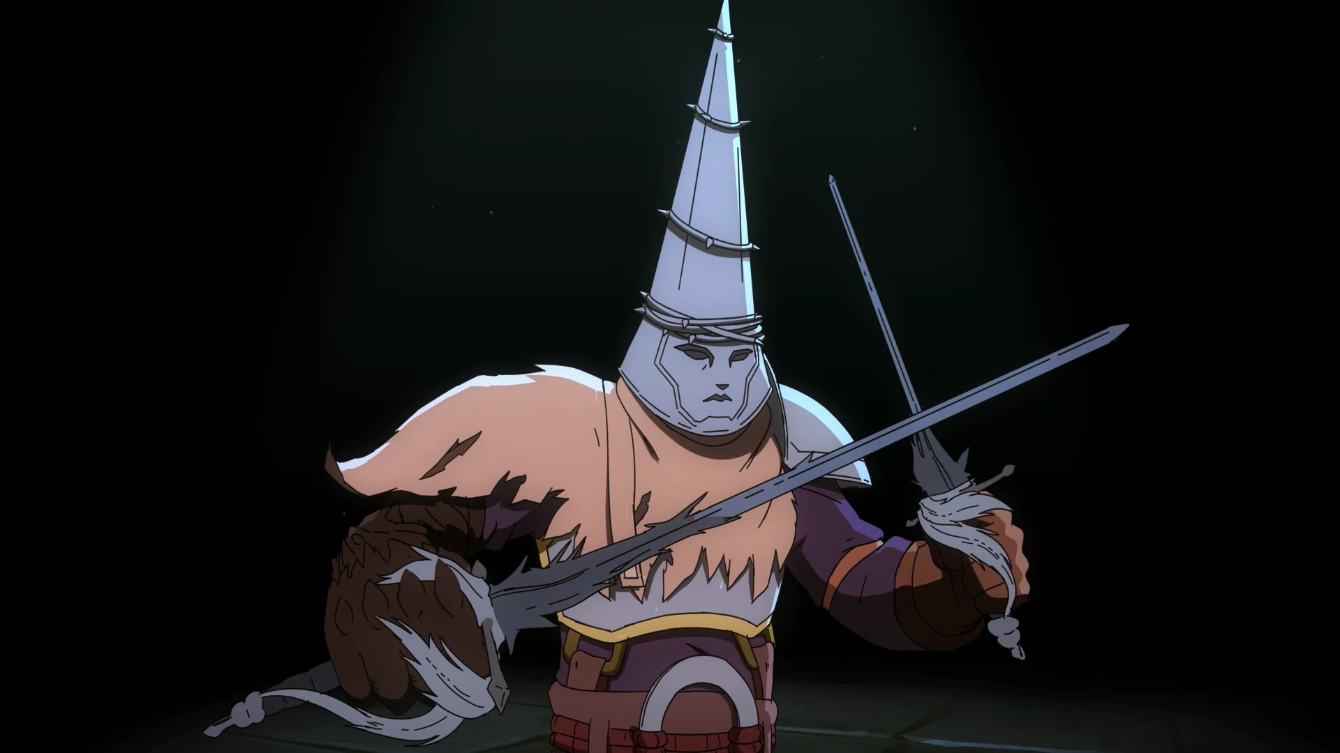 El penitente con dos espadas chulardas